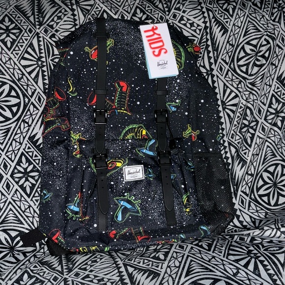 Herschel Kids Little America Youth Backpack in Space Robots NWT - Picture 1 of 10